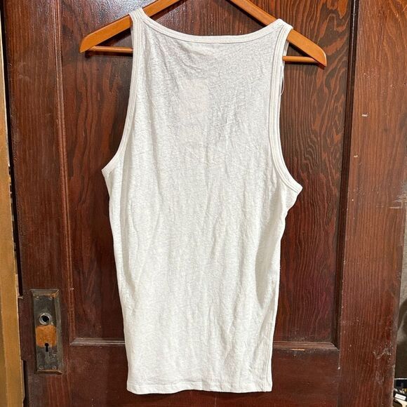 NWT Zara Linen Blend  White Tank Top - Picture 6 of 6